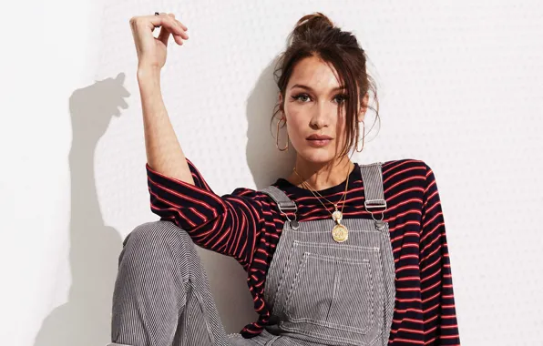 Picture look, girl, pose, jacket, Bella Hadid, Penshoppe