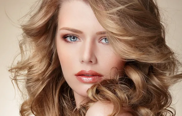 Girl, portrait, makeup, long hair