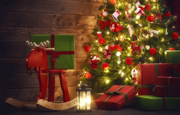 Photo, toy, tree, deer, gifts