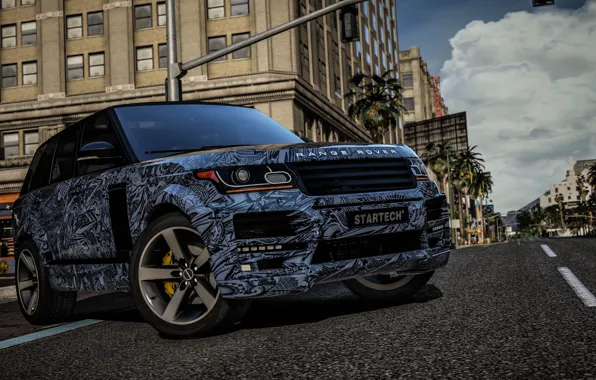 Picture the city, Range Rover, gta, Grand Theft Auto V