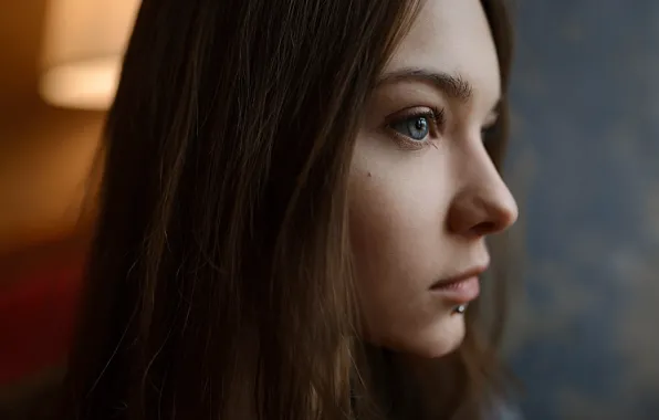 Piercing, profile, sponge, the beauty, Aleks Five