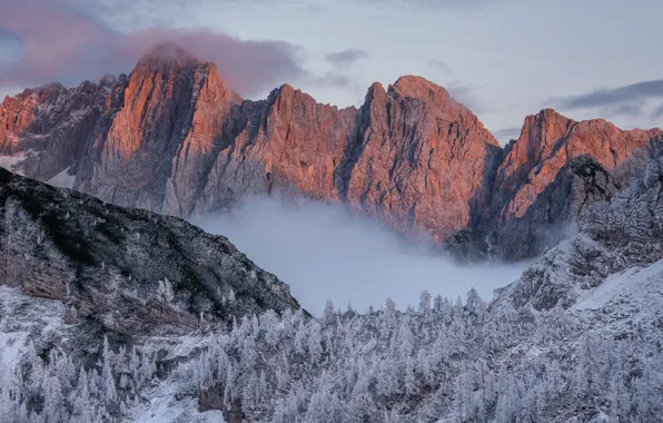The sky, mountains, nature