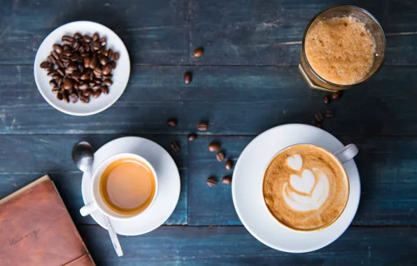 Coffee, grain, sugar