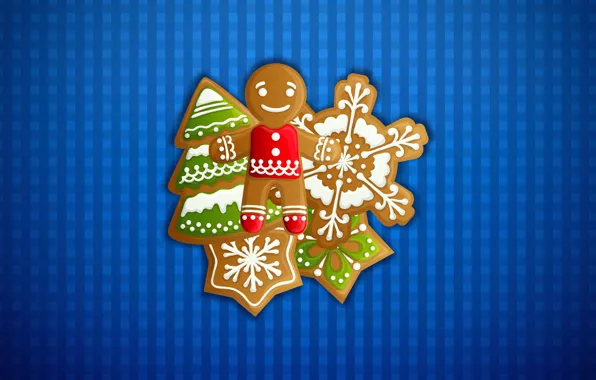 Minimalism, New Year, Christmas, Background, Tree, Holiday, Food, Cookie