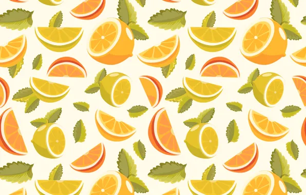 Picture background, lemon, orange, texture, slices