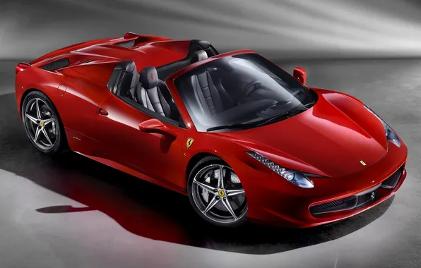 Red, shadow, spider, supercar, ferrari, Ferrari, 458, italia