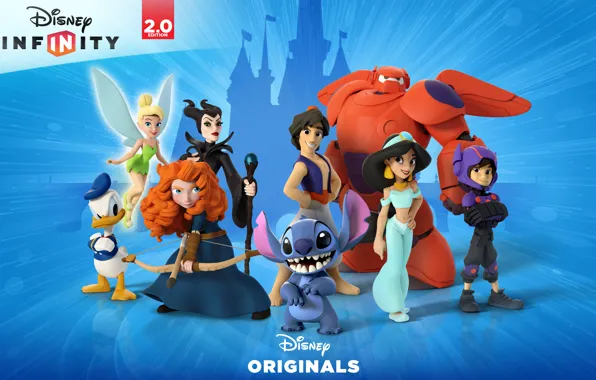 Picture Disney, Aladdin, Brave, Donald Duck, videogame, Maleficent, Big Hero 6, Disney Infinity 2.0