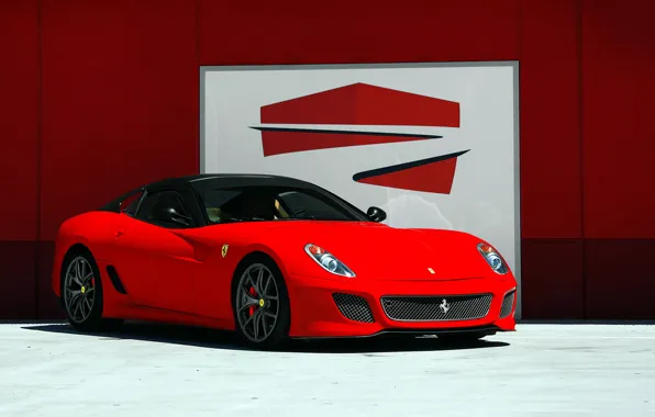 Red, ferrari, 599, gto