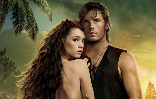 Picture mermaid, pair, Disney, Pirates of the Caribbean, the priest, lovers, beauty, Pirates of the Caribbean
