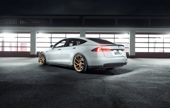 Rear view, Tesla, Model S, Novitec, 2017