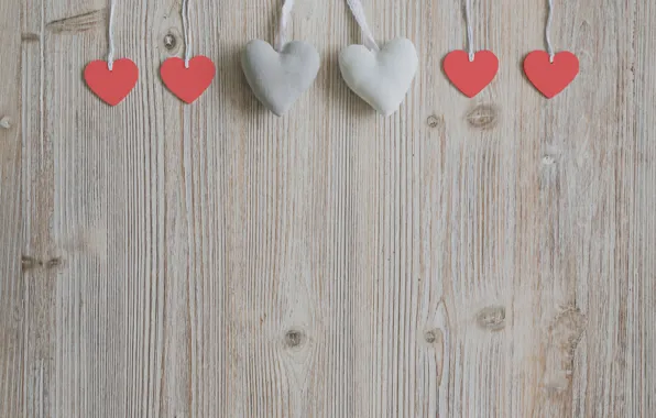 Hearts, love, wood, romantic, hearts, valentine's day