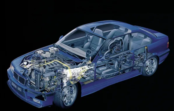 Background, engine, salon, BMW M3 Coupe
