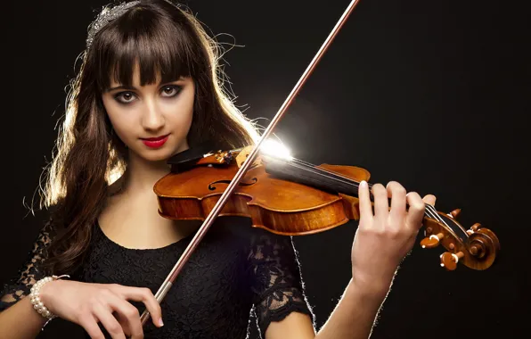 Girl, music, violin