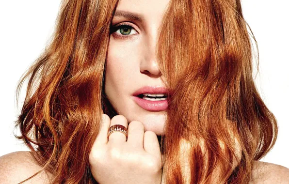 Look, actress, red, redhead, Jessica Chastain