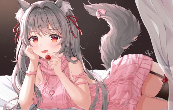 Girl, Lollipop, Fox, MapleStory