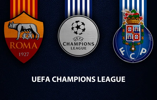 Wallpaper, sport, logo, football, AS Roma, UEFA Champions League, Porto, AS Roma vs Porto