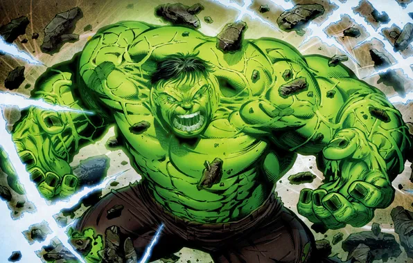 Picture green, fiction, rage, devastation, Hulk, marvel, hulk