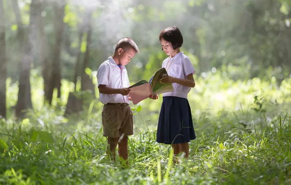 Field, landscape, child
