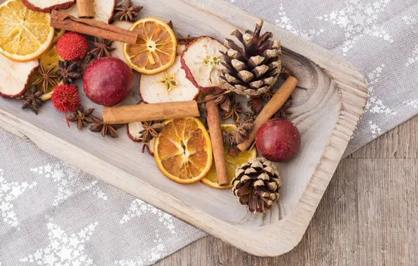Apple, Christmas, Orange, Cinnamon