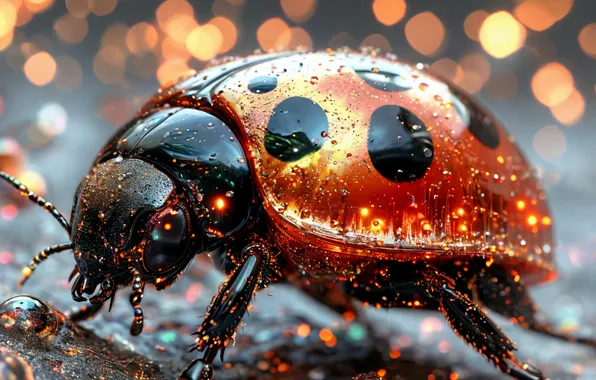 Ladybug, Macro, Insects, Ladybug, Bokeh, Super macro