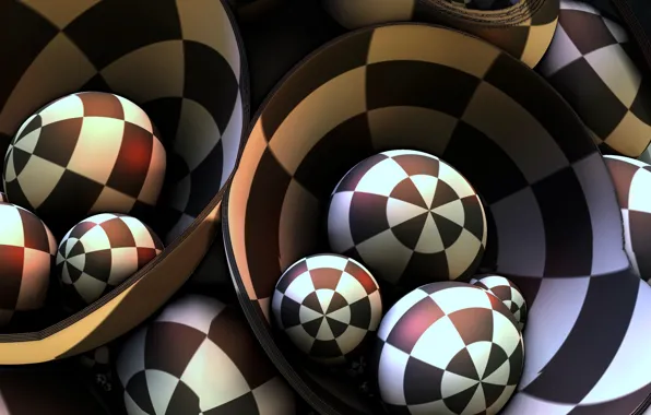 Balls, light, balls, pattern, color, the volume