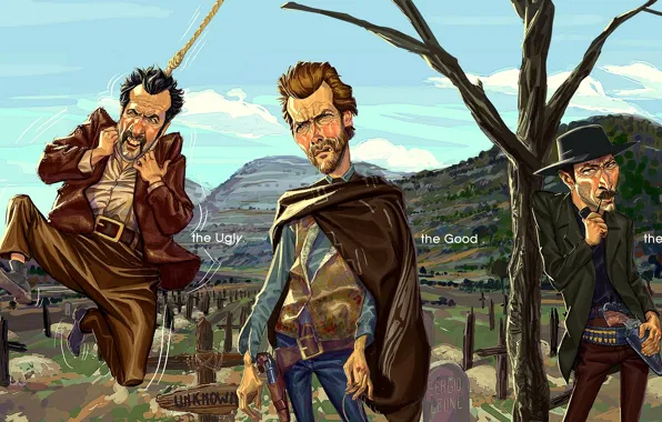 Clint Eastwood, Lee Van Cleef, the Bad and the Ugly, Sergio Leone, The good