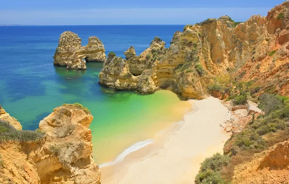 Sea, beach, the sky, water, the ocean, rocks, beeg