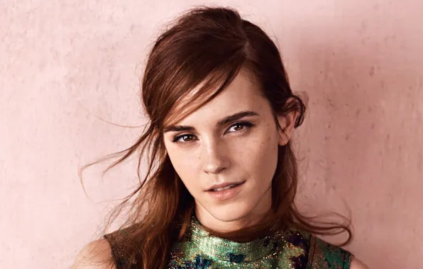 Picture close-up, model, makeup, actress, hairstyle, brown hair, Emma Watson, Emma Watson