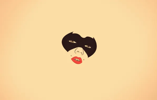 Picture look, girl, face, minimalism, piercing, mask, lips, vanilla
