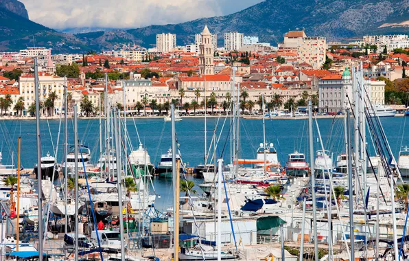 Sea, home, yachts, Croatia, Split