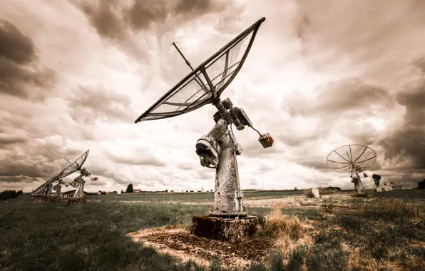 Picture field, background, antenna