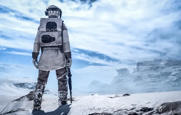 Winter, weapons, Star Wars, soldiers, equipment, Battlefront