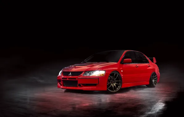 Picture Mitsubishi, Lancer, Black, RED, Evolution 9