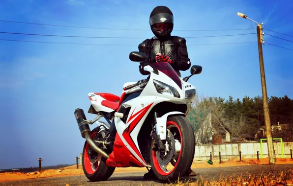 Picture Wallpaper, motorcycle, male, Yamaha R1