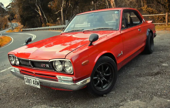 Red, Auto, Machine, Nissan, Nissan, Lights, Car, 2000