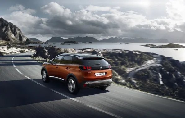 Road, car, auto, speed, Peugeot, road, speed, 3008