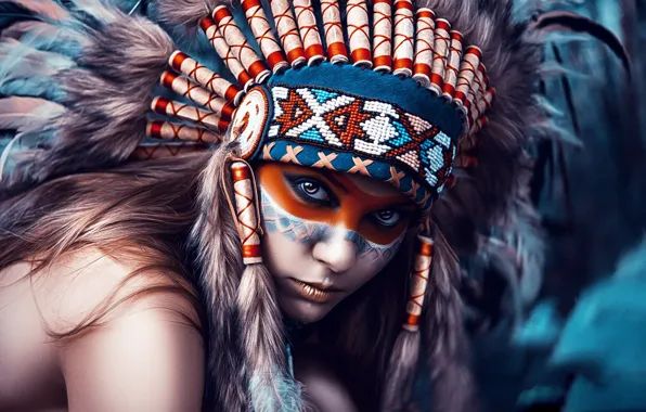 Picture girl, style, portrait, photographer, The Indians, Art, Dmitry Arhar