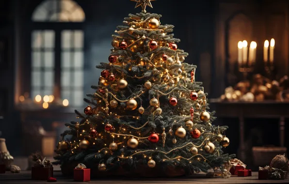 Decoration, balls, tree, Christmas, New year, Christmas, balls, tree