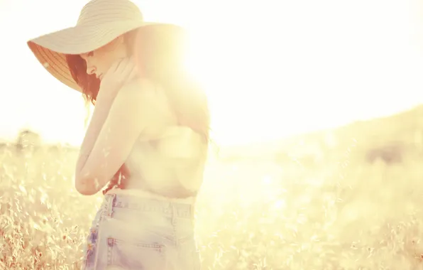 The sun, skirt, jeans, hat