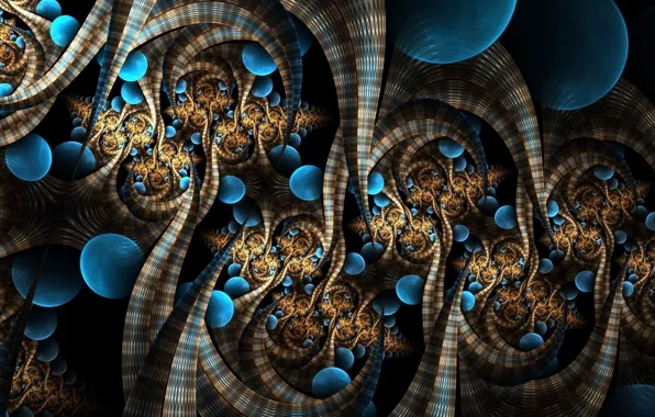 Picture patterns, fractals, weave, patterns, fractals, blue balls, blue balls, geometry shapes