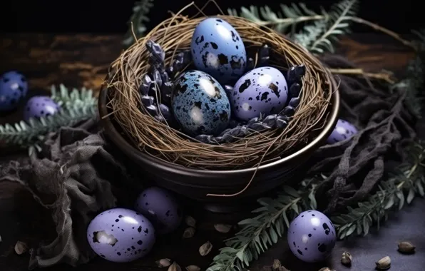 Holiday, eggs, spring, Easter, socket, painted, eggs, Easter