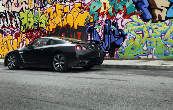 R35, Nissan GTR, Blak, GT-ar
