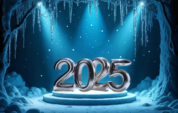 Snow, decoration, figures, New year, silver, new year, snake, winter