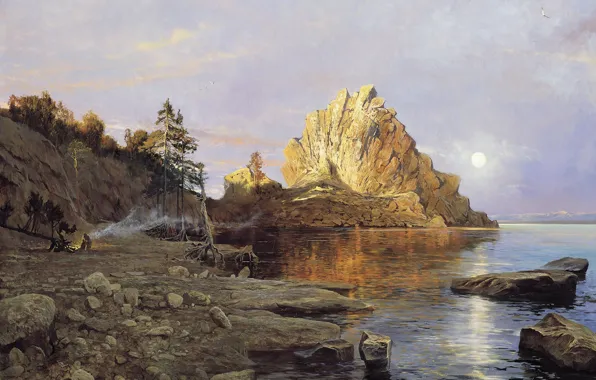 Picture landscape, rocks, picture, The Crest Of Genghis Khan, Alexander Afonin