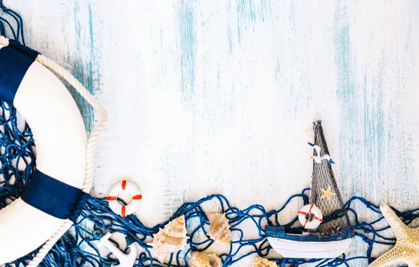 Background, mesh, shell, boat, Morska Zvezda, sea