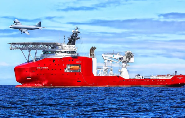 Sea, The plane, The ship, Technique, Vessel, Offshore, Offshore Supply Ship, Supply Ship