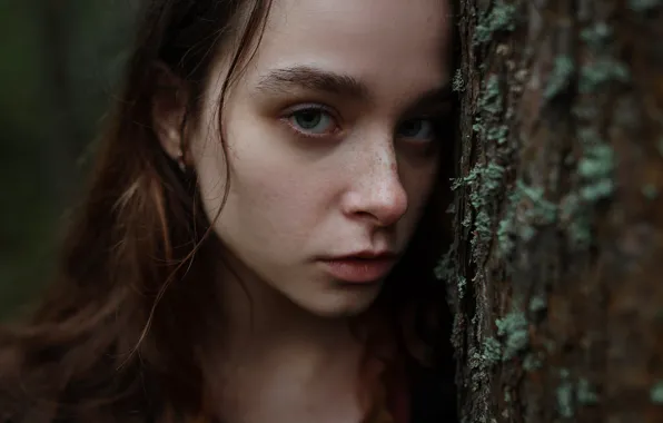 Girl, freckles, curls, Aleks Five