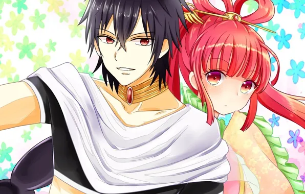 Picture anime, art, pair, two