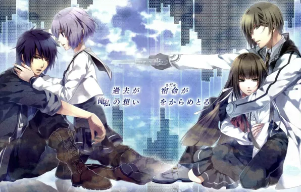 Weapons, characters, form, art, visual novel, sailor, teita language, norn9