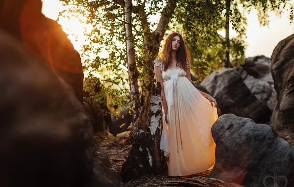 Girl, pose, background